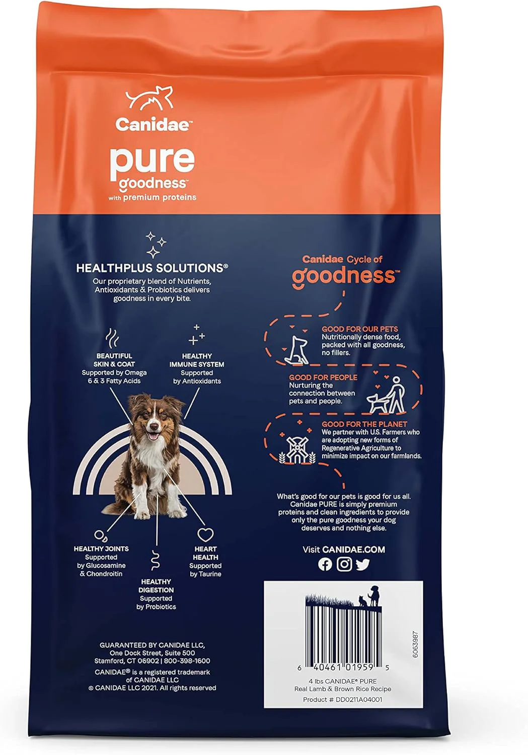 CANIDAE Pure Real Lamb & Brown Rice Recipe Dog Dry - Image 8
