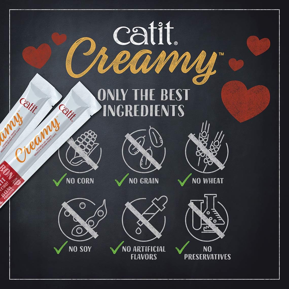 Catit Creamy Lickable Cat Treat, Healthy Cat Treat, Tuna, 50 Pack - Image 3