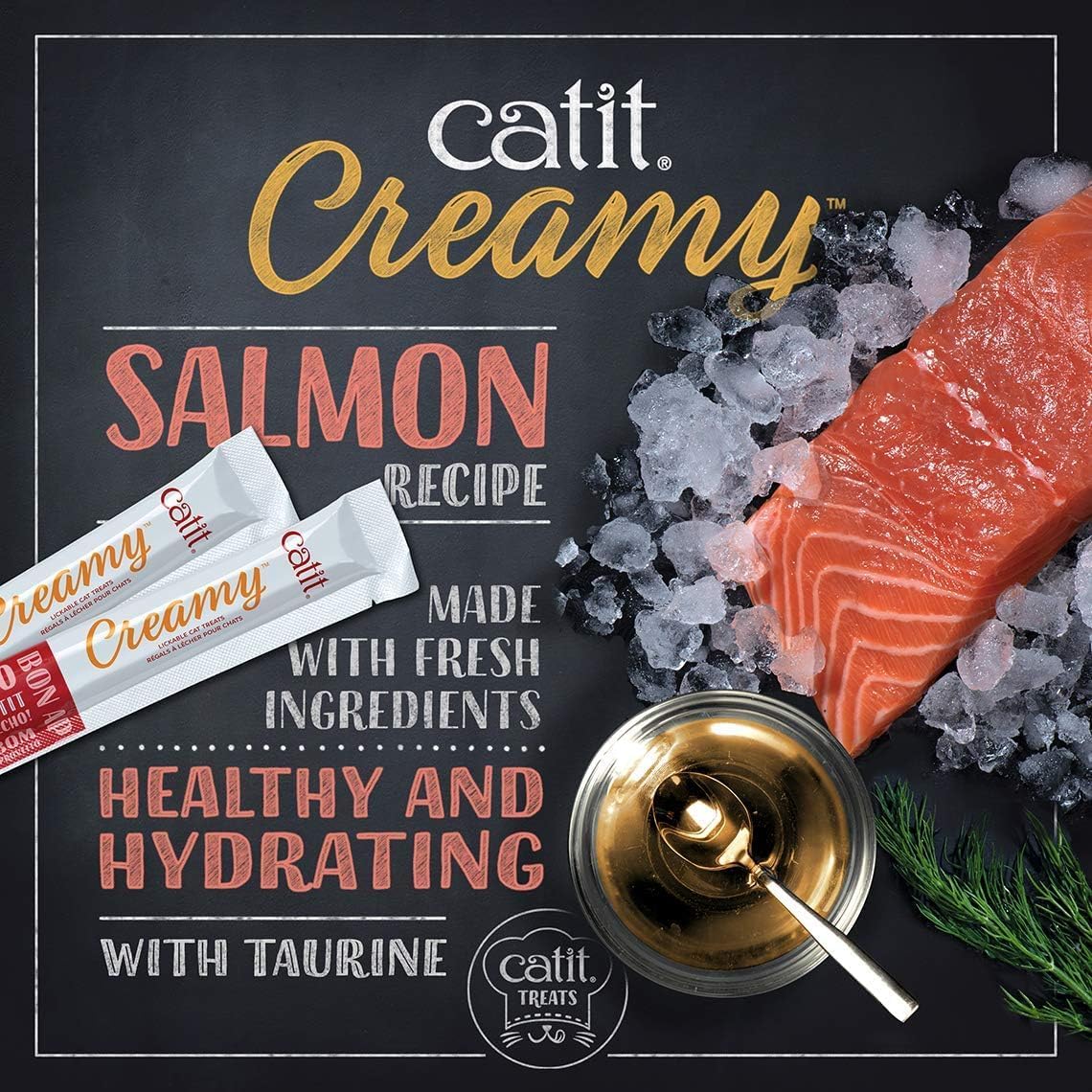Catit Creamy Lickable Cat Treat – Healthy Variety of Flavors, 50 Pack, Hand-Feed or Serve, Nutrient-Rich Squeeze Tube, 0.5 oz Each - Image 6