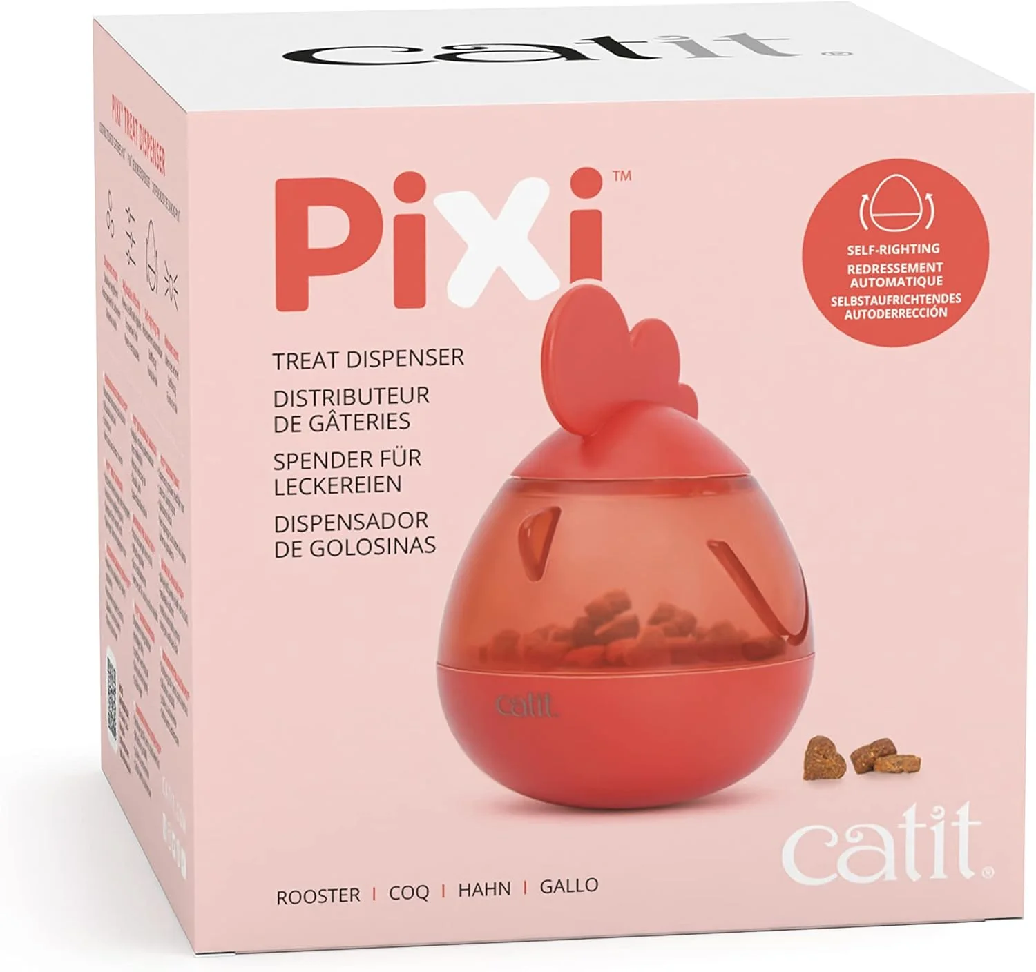 Catit PIXI Treat Dispenser, Interactive Treat Dispensing Cat Toy, Rooster - Image 4