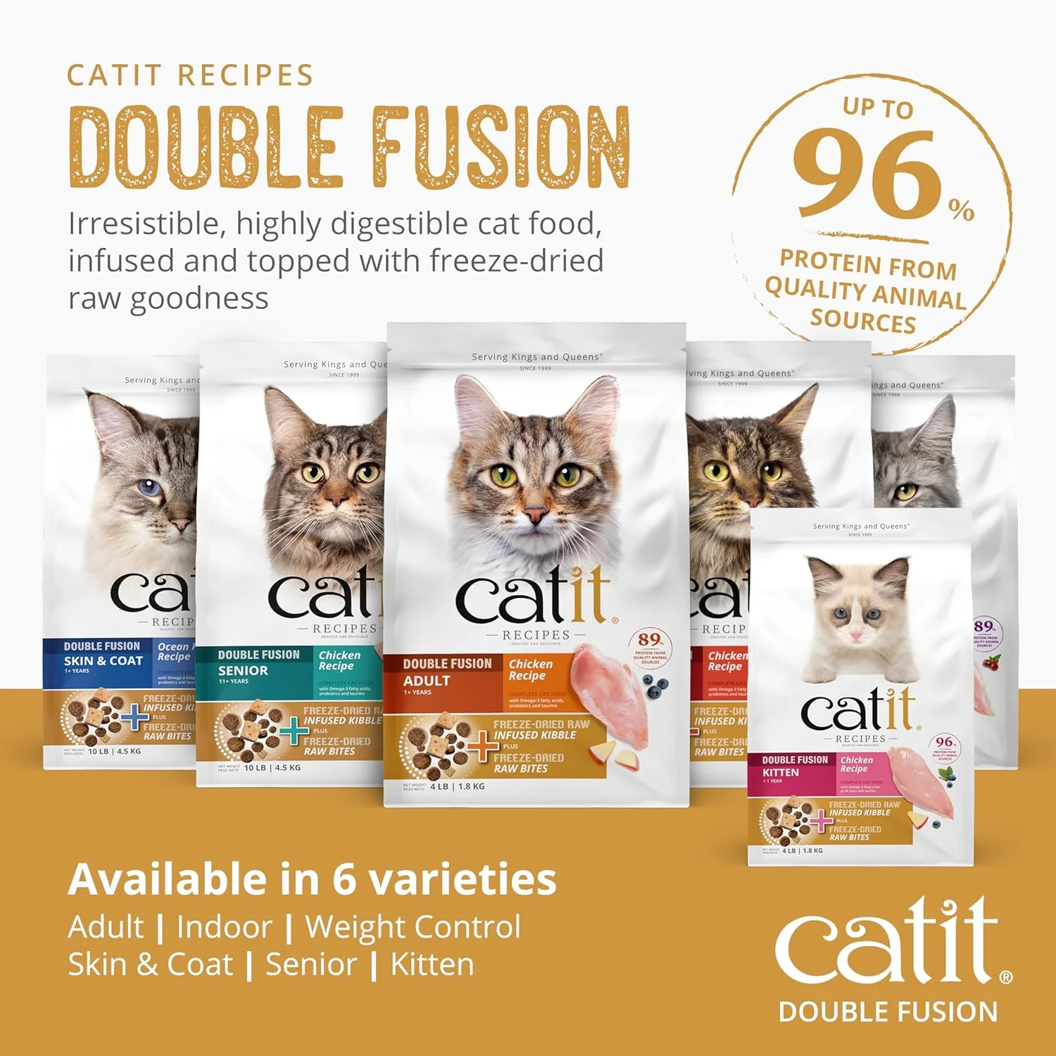 Catit Recipes Double Fusion Adult Cat Food – Chicken Recipe, High-Protein, Freeze-Dried Raw Toppings, No by-Products, Minimally Processed for Optimal Nutrition - Image 7