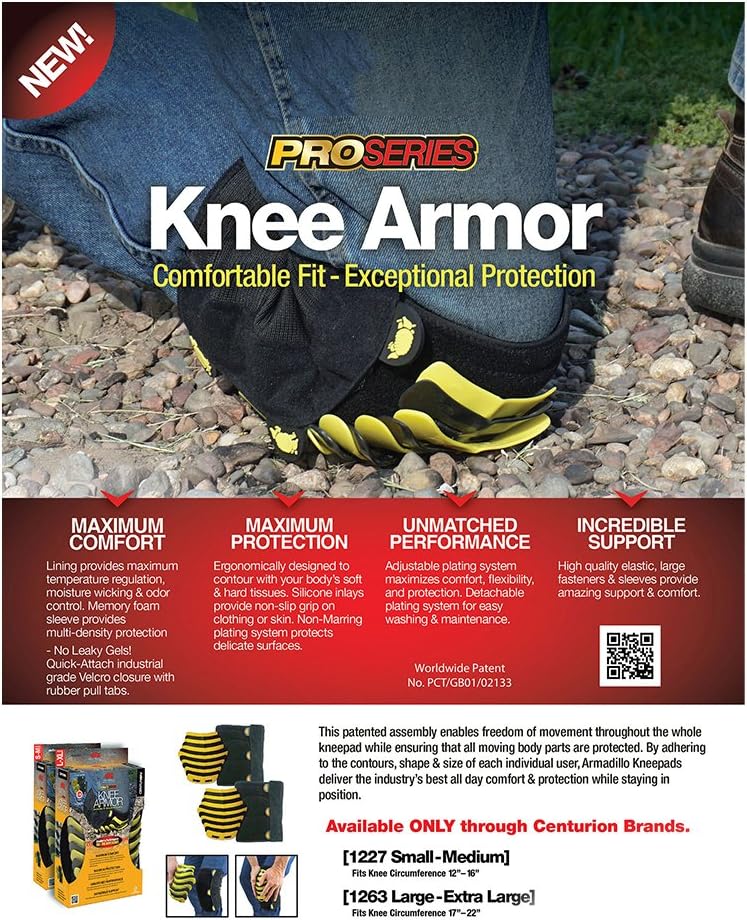 Centurion® Armadillo Pro Knee Pad – Small/Medium - Image 4