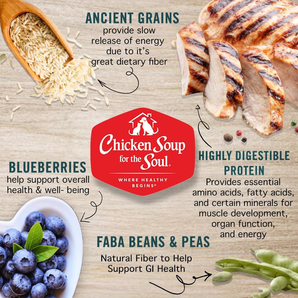 Chicken Soup for the Soul All Natural Premium Large Breed Adult Dry Dog Food, Real Meat First Ingredient, No By-Products, Supports Heart, Gut & Immune Health, Chicken, Turkey & Brown Rice - Image 6