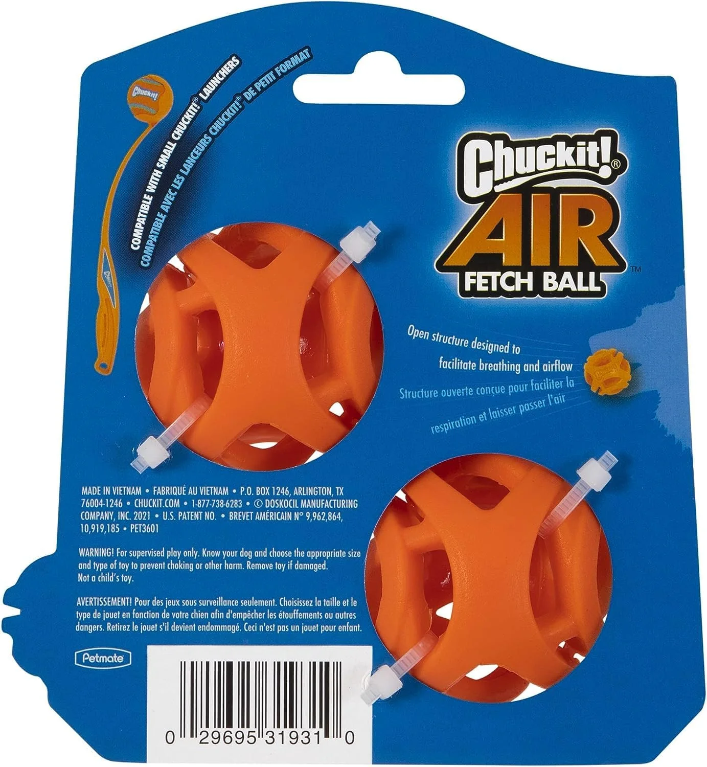 Chuckit! Air Fetch Ball Dog Toy, for dogs 0-20 lbs, Pack of 2 - Image 2