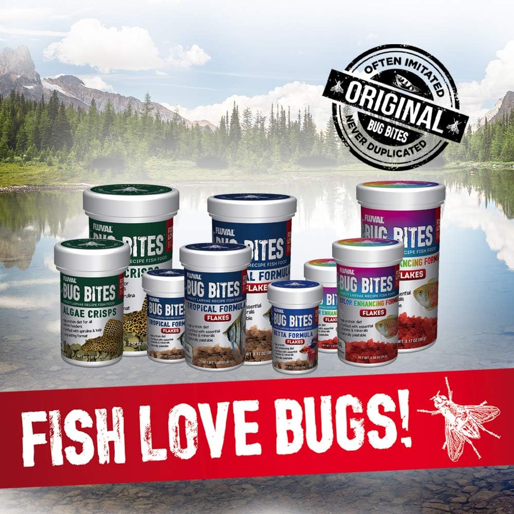 Click to see full view      2+  6 VIDEOS Fluval Bug Bites Tropical Fish Food, Flakes for Small to Medium Sized Fish, 3.17 oz. - Image 7