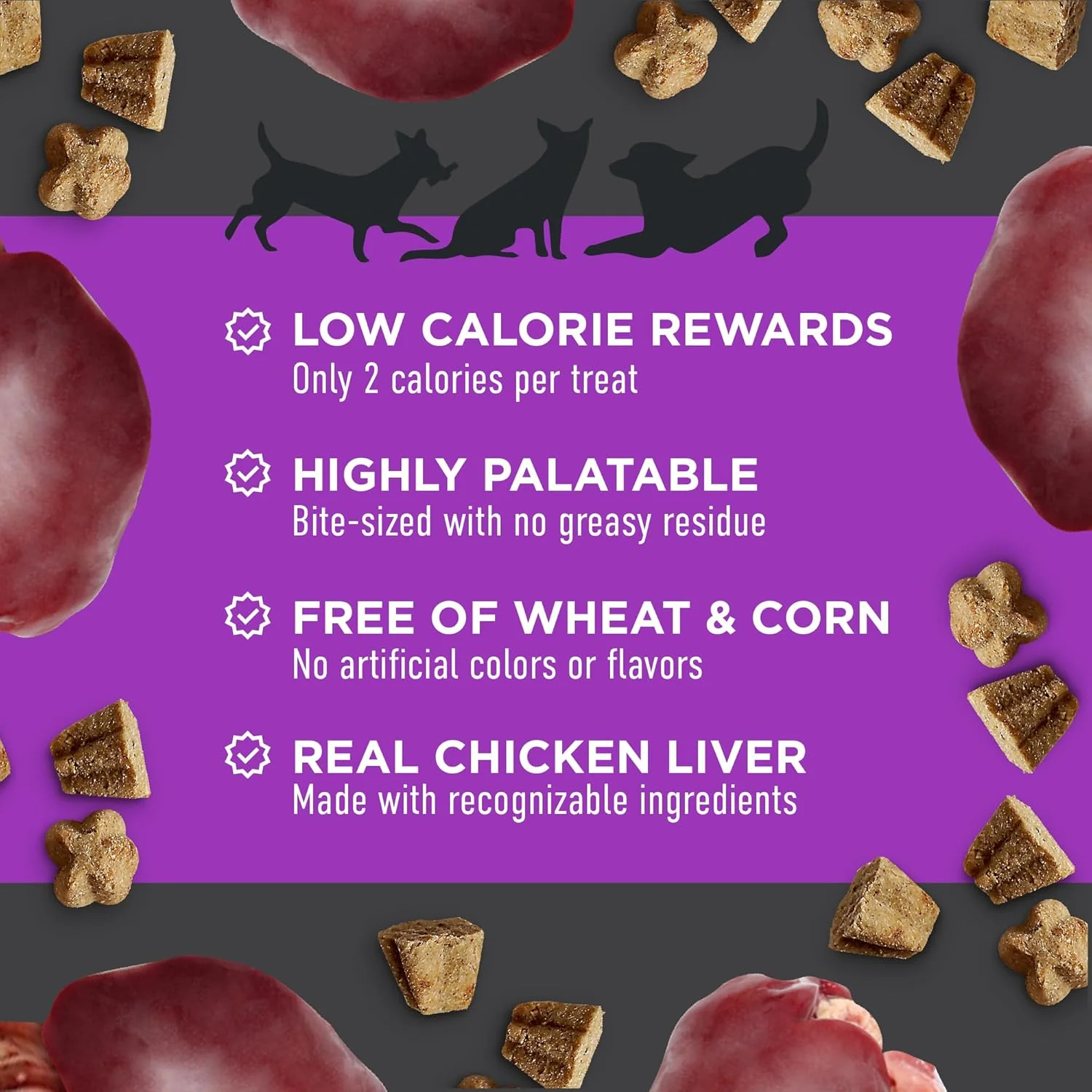Cloud Star Tricky Trainers Crunchy Dog Training Treats , Chicken Liver Flavor, Low Calorie Behavior Aid with 450 treats - Image 4