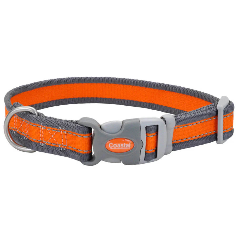 Coastal Pet - Pro - Reflective Adjustable Dog Collar, Bright Orange with Grey - Image 10