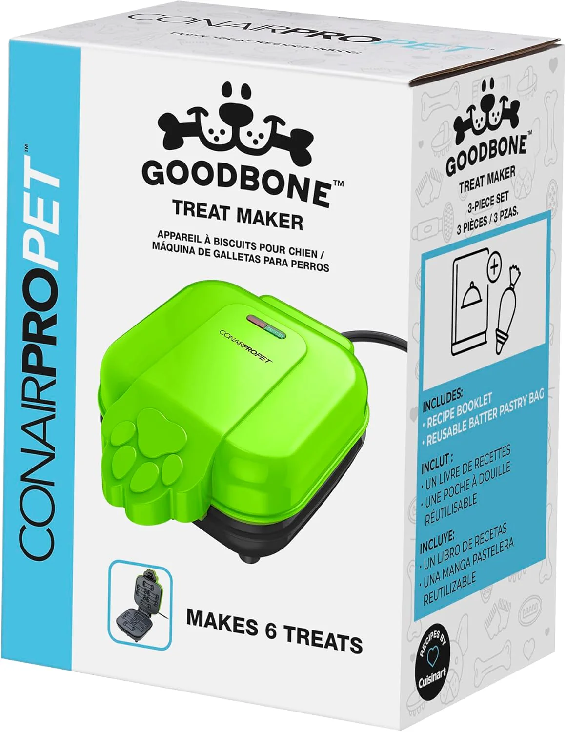 CONAIRPROPET Goodbone Dog Treat Maker, 6 Treats, Included Cuisinart Recipe Book - Image 9