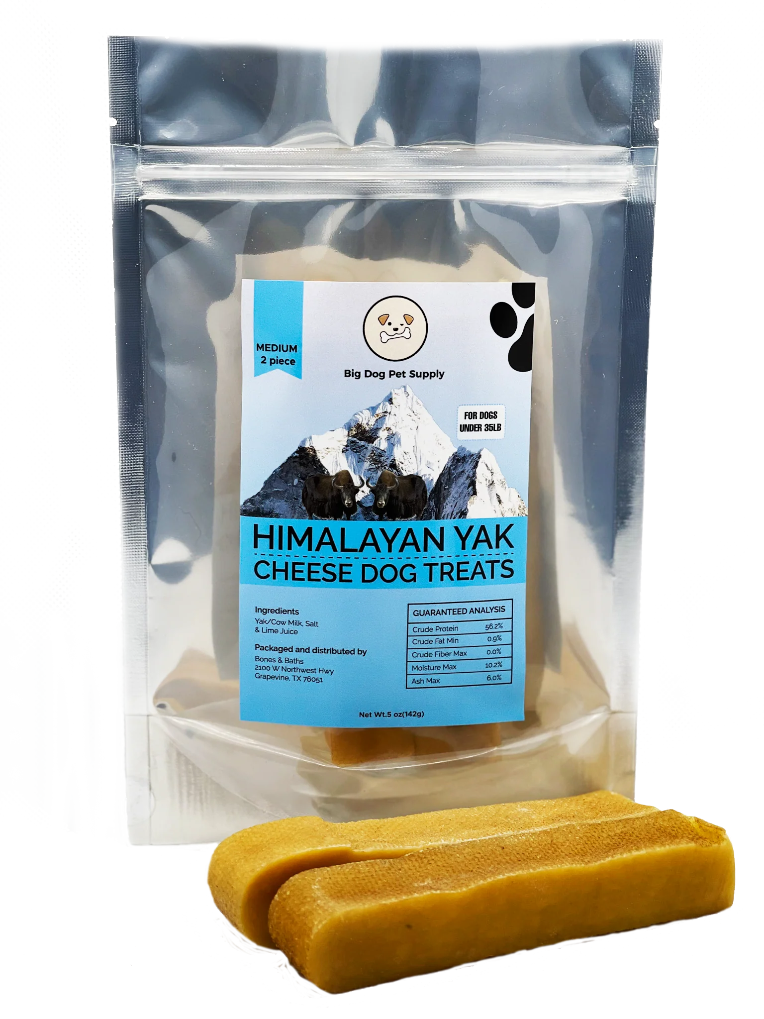 Big Dog Pet Supply Himalayan Yak Cheese Dog Treats-Medium by Pieces - Image 3