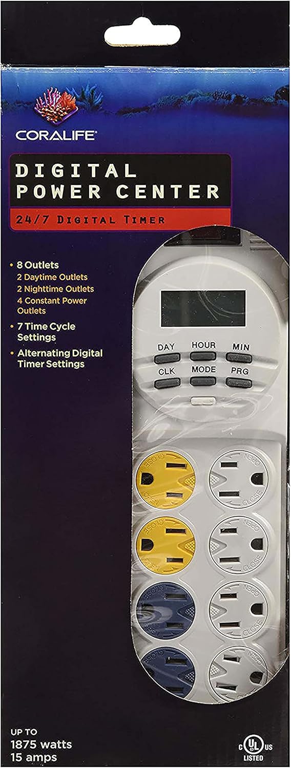 Coralife Aquarium Fish Tank 8-Outlet 24/7 Digital Power Center Timer - Image 9