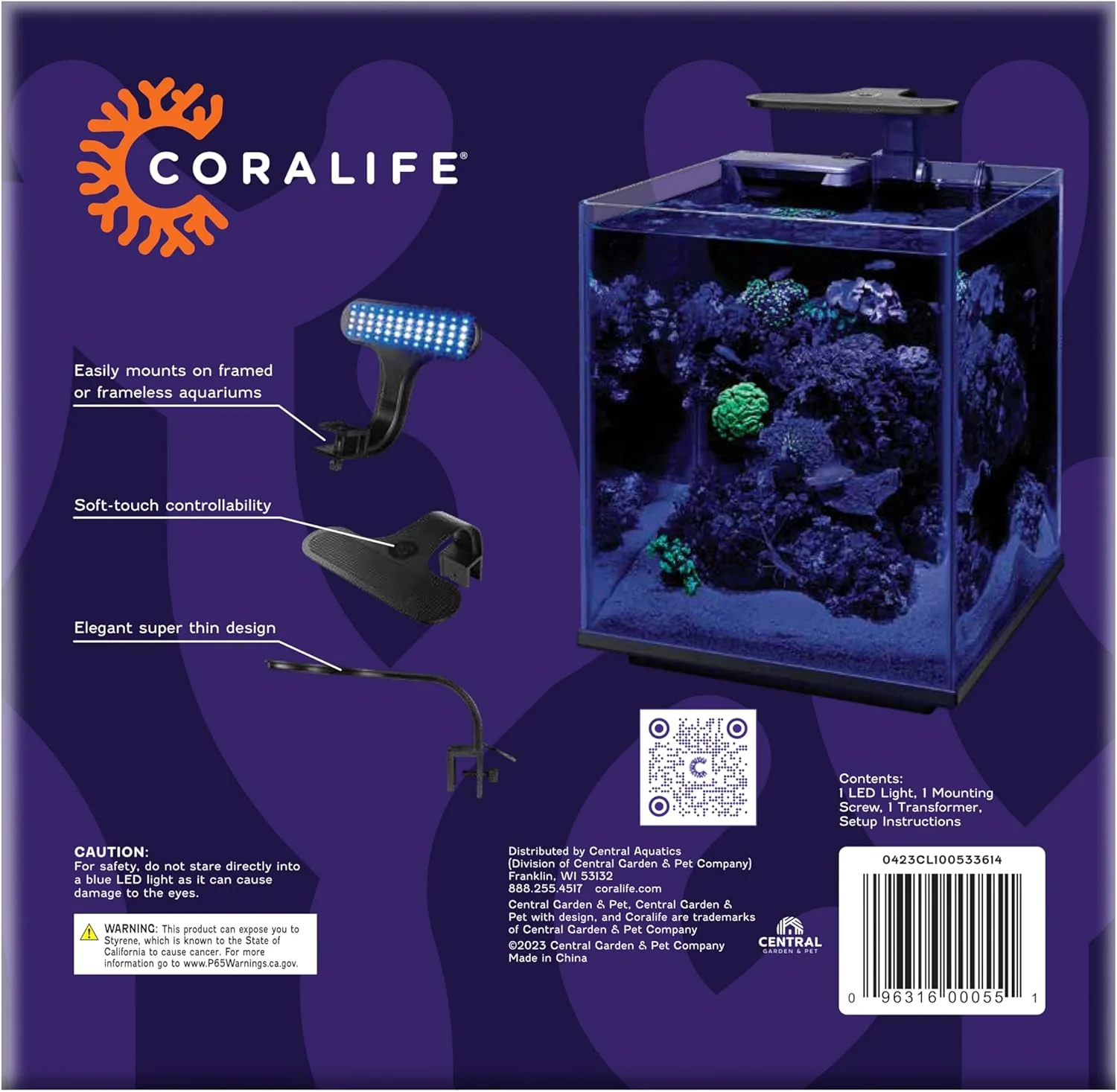 Coralife Aquarium Fish Tank Marine Salt Water Clip-On LED Light - Image 3