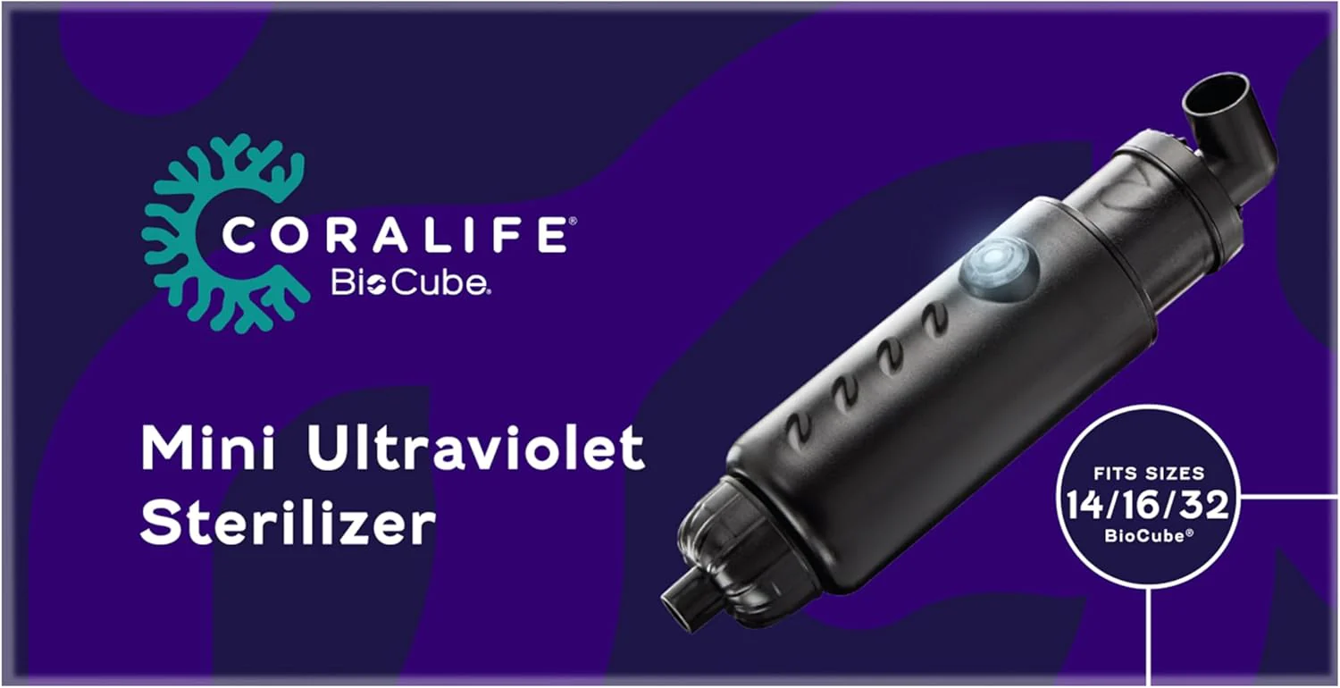 Coralife Aquarium Fish Tank Marine Salt Water Turbo-Twist UV Sterilizer, Mini, For BioCubes - Image 9