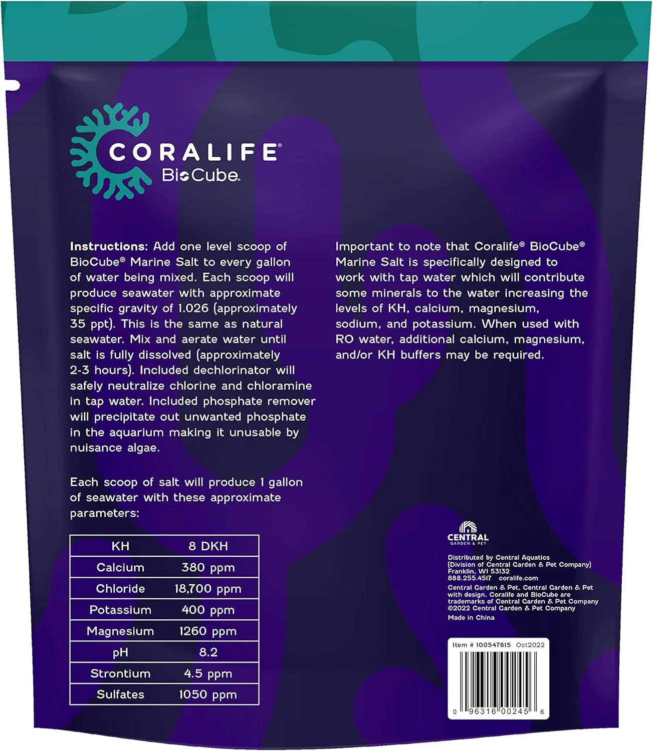 Coralife BioCube Aquarium Fish Tank Marine Salt - Image 2