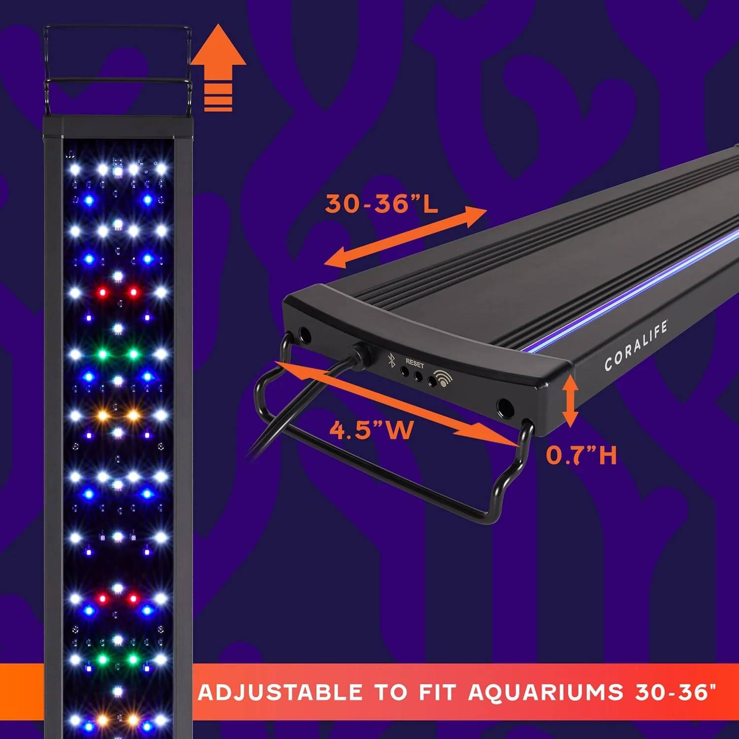 Coralife SaltwCoralife Fish Tank Aquarium Seascape WiFi/Bluetooth Smart LED Light Fixture - Image 17