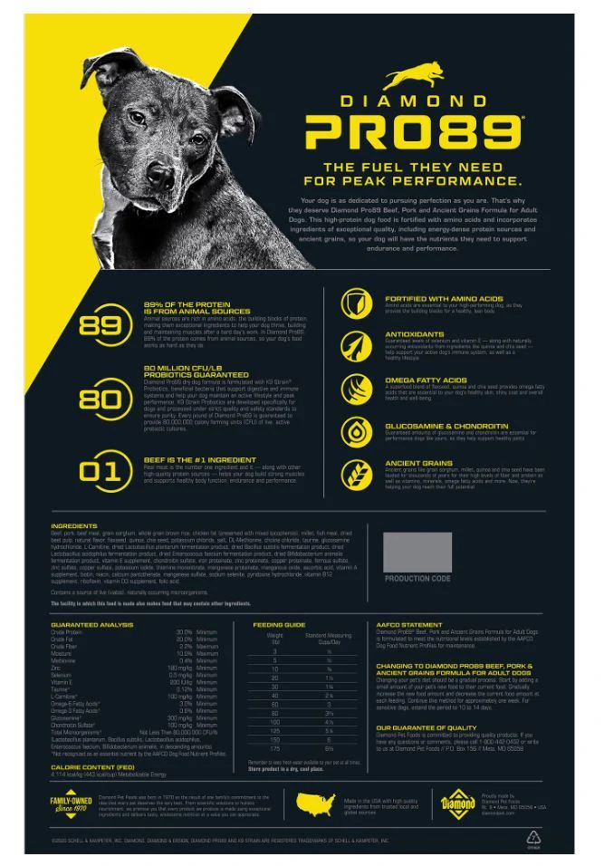 Diamond Pro 89 Beef / Pork Dog 40 lb - Image 2