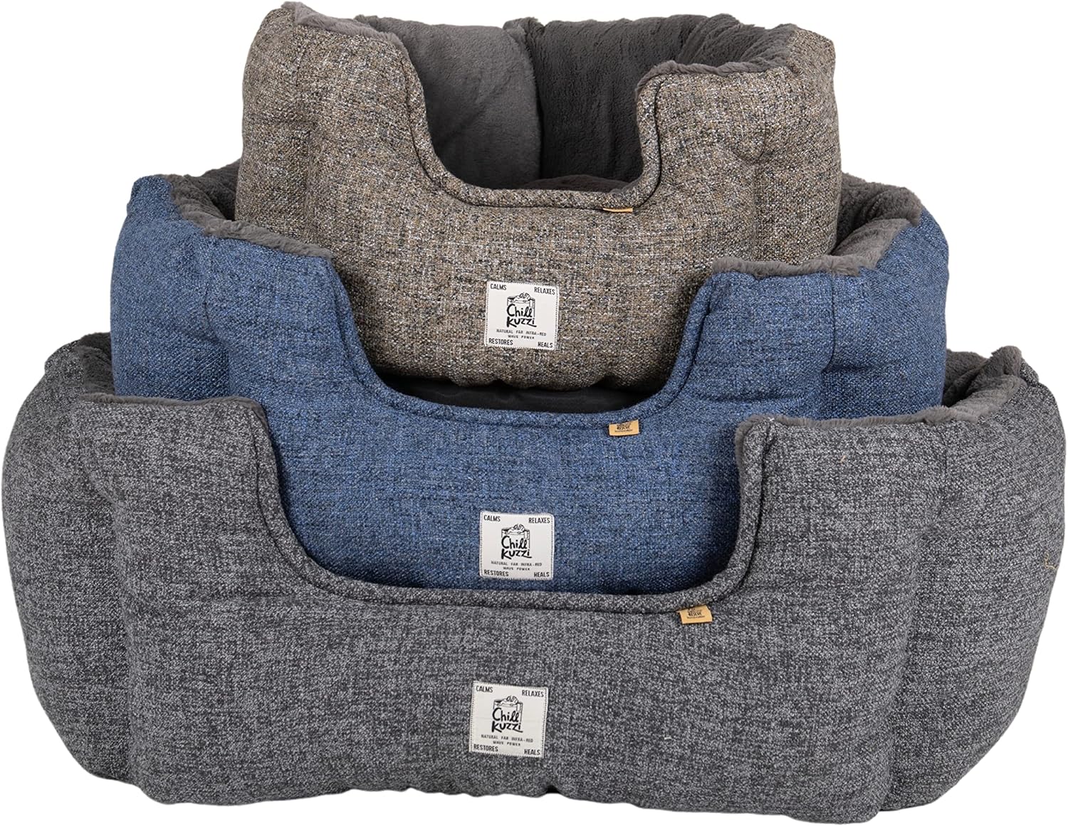 Dog Gone Smart Pet Products ChillKuzzi Bed, Slate Blue - Image 4