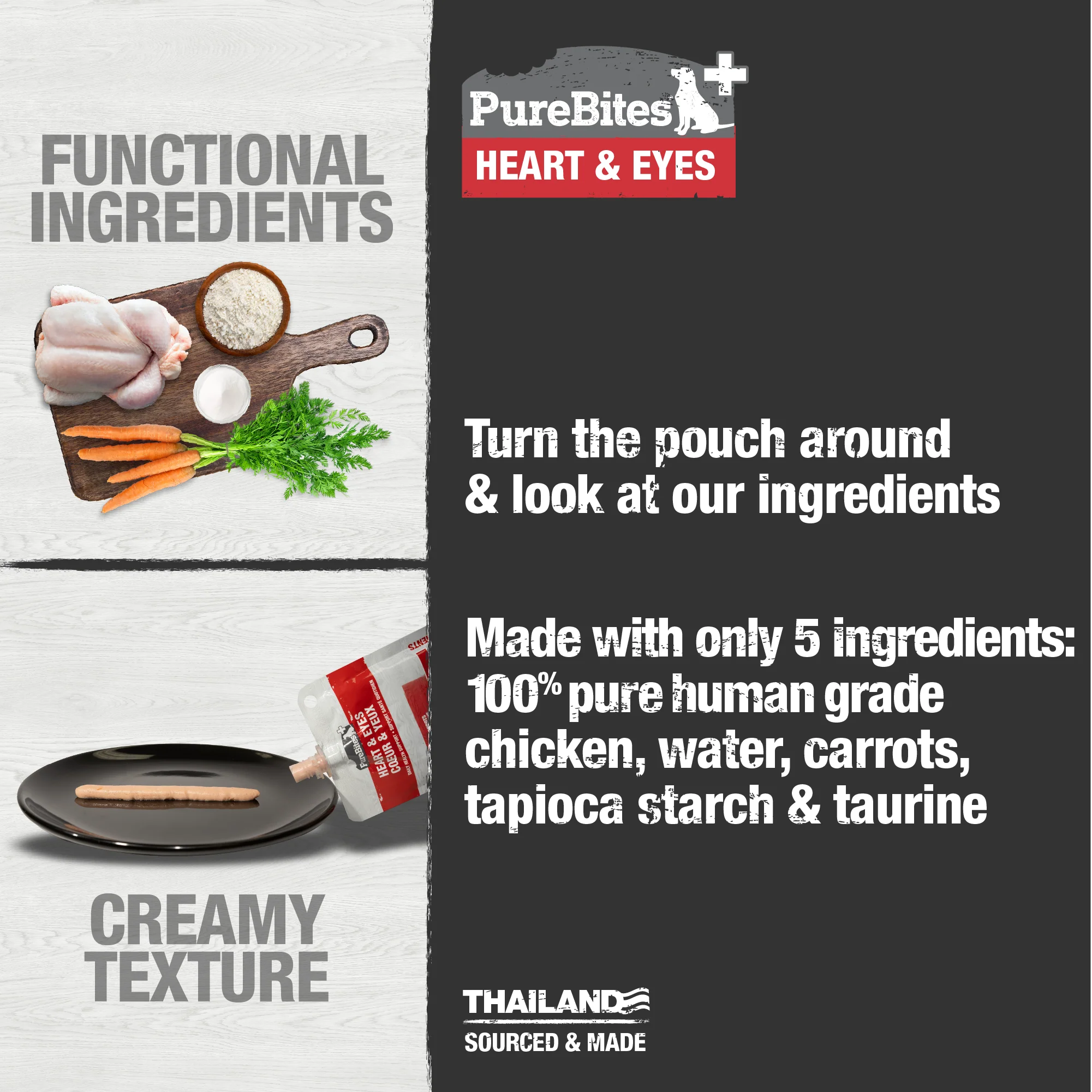 PureBites+ Heart & Eyes Squeezables for Dogs, only 5 Ingredients - Image 3