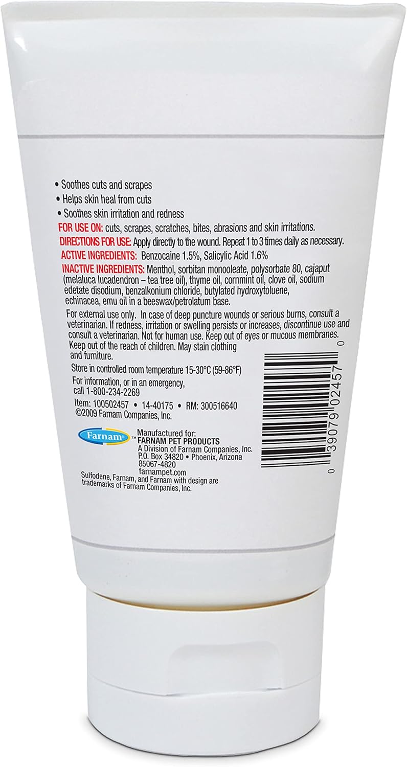 Dog Wound Care 3-Way Ointment, Relieves Pain & Prevents Infection For Dog Cuts, Scrapes, Bites and Injuries, 2 Ounce) - Image 10