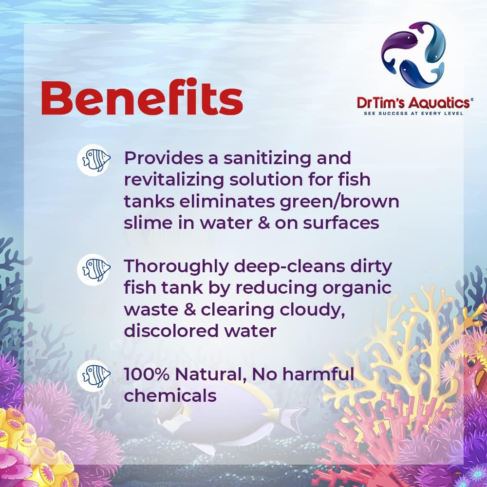 DrTim’s Aquatics Re-Fresh – 16 oz – Natural Water Clarifier for Reef, Nano & Seahorse Aquariums – Removes Green/Brown Water Stains & Odors – 100% Natural Formula - Image 3