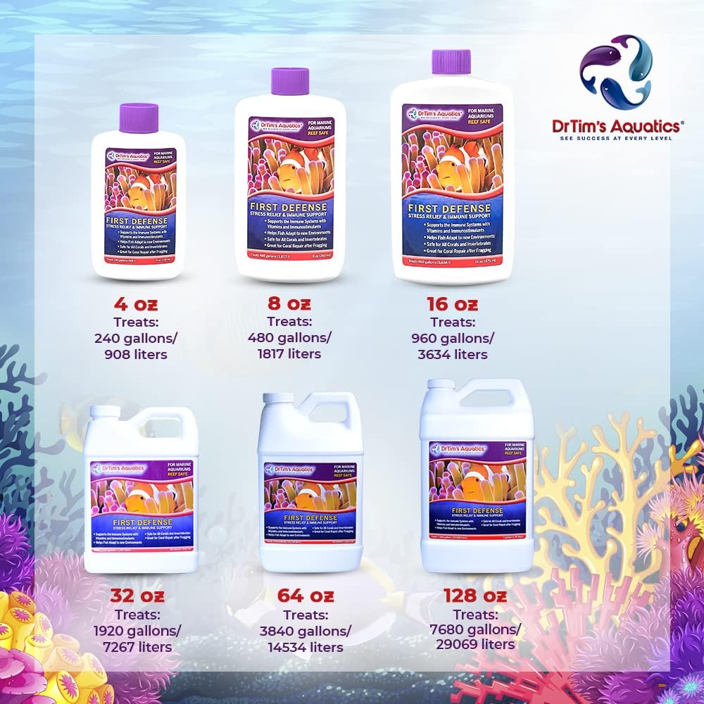DrTim's Aquatics First Defense for Reef Aquariums – Stress Relief & Immune System Support with Vitamins Immunostimulants Fish Tanks - 4 oz. - Image 5