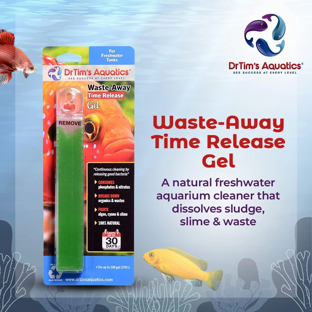 DrTim's Aquatics Freshwater Waste-Away Time Release Gel – Natural Fish Tank & Aquarium Leave-in Waste Management Solution for Dissolving Cleaning Organic Sludge –  Large) - Image 2