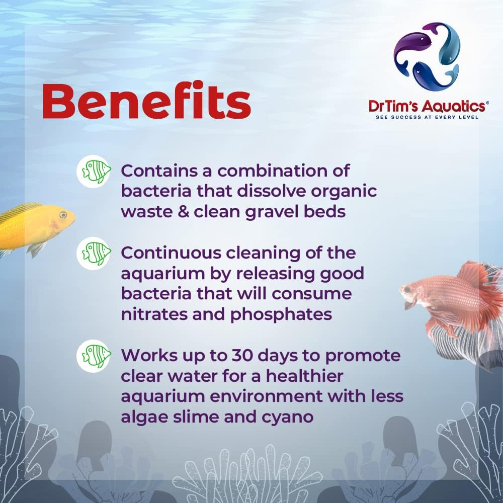 DrTim's Aquatics Freshwater Waste-Away Time Release Gel – Natural Fish Tank & Aquarium Leave-in Waste Management Solution for Dissolving Cleaning Organic Sludge –  Large) - Image 3