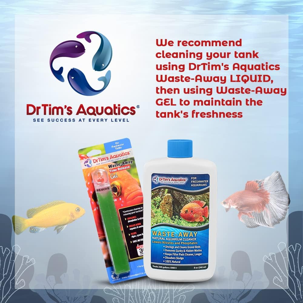DrTim's Aquatics Freshwater Waste-Away Time Release Gel – Natural Fish Tank & Aquarium Leave-in Waste Management Solution for Dissolving Cleaning Organic Sludge –  Large) - Image 6