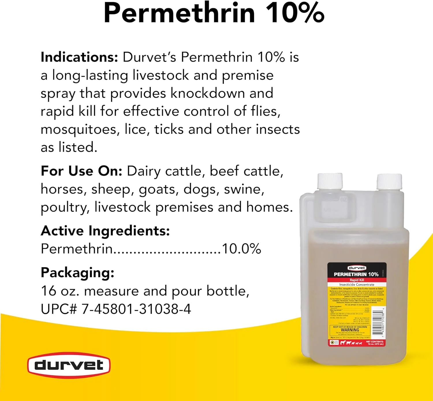 Durvet® Permethrin 10% – Livestock & Premise Insecticide - Image 3