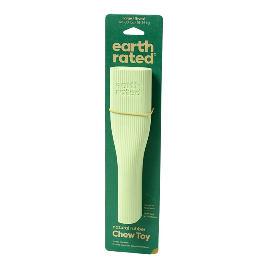 EARTH RATED DOG CHEW TOY GREEN RUBBER LARGE