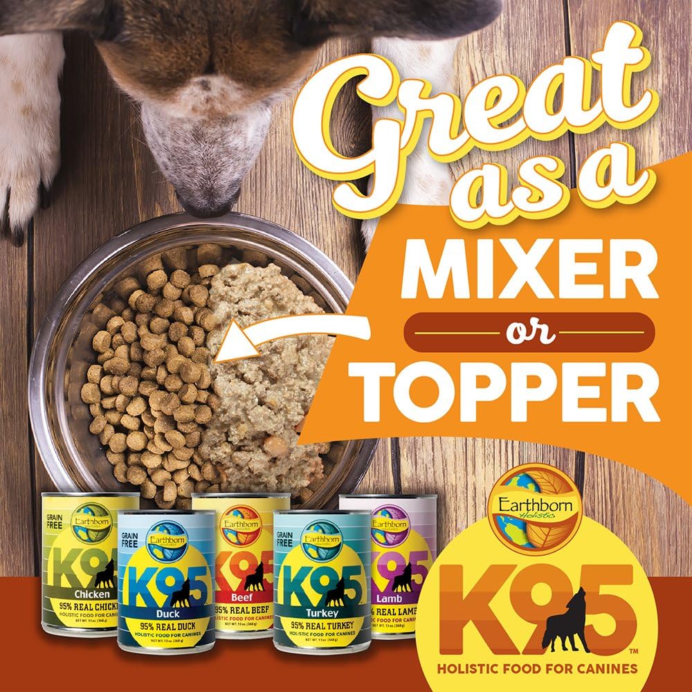 Earthborn Holistic K95 Lamb Recipe Grain-Free Canned Moist Dog Food 12 / 13 oz Can - Image 2