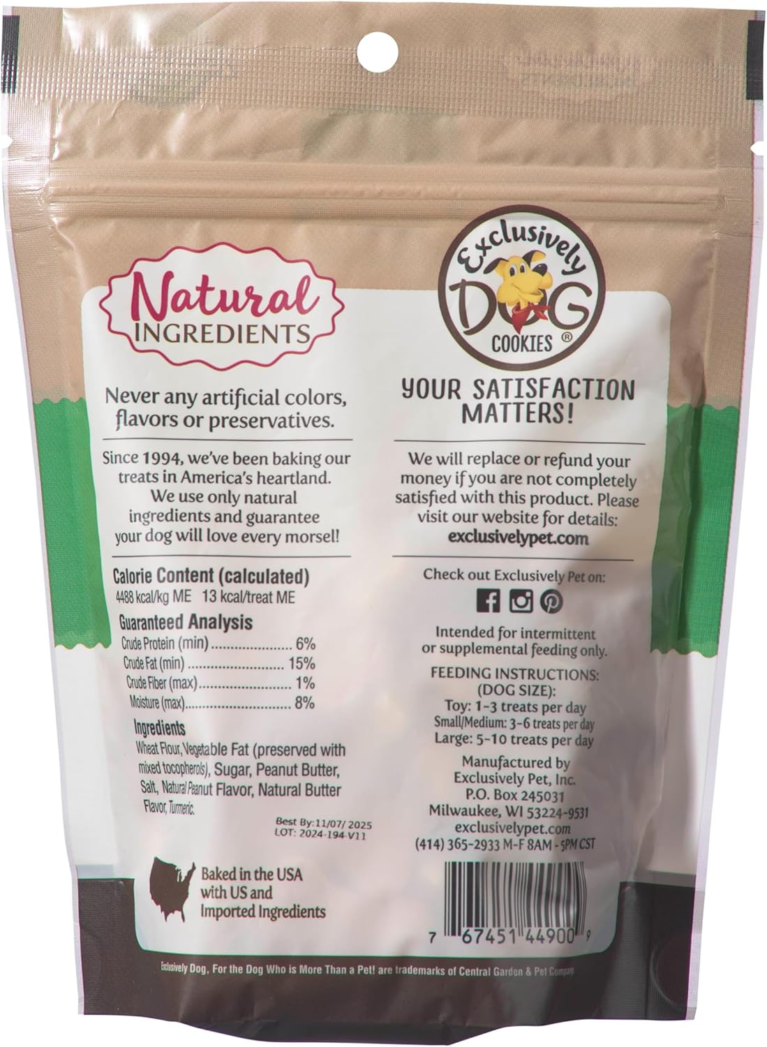 Exclusively Dog Cookies Best Buddy Bones Peanut Butter Flavor Training Treats, Natural and Made in The USA, 5.5 oz - Image 2