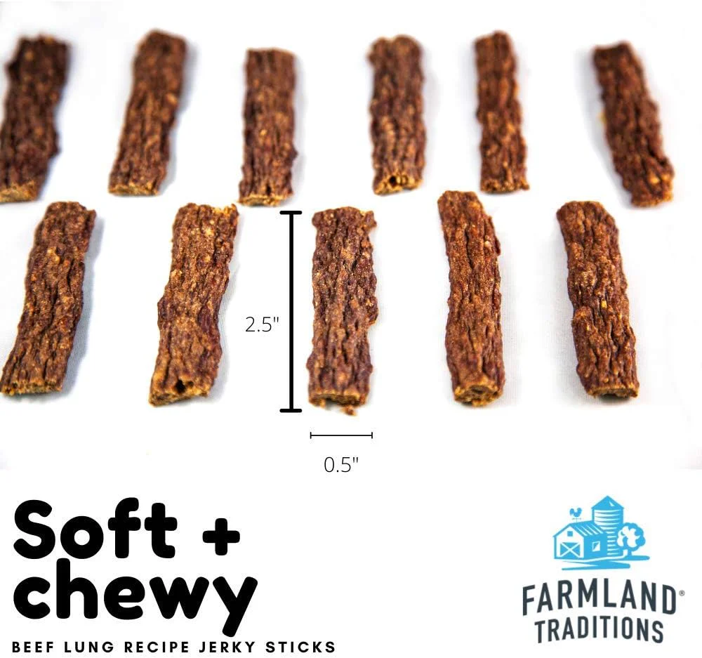 Farmland Traditions Beef Lung Recipe Jerky Sticks for Dogs - Image 3
