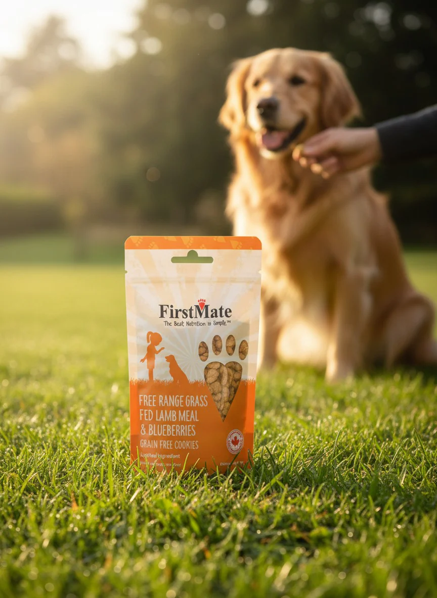 FirstMate Grain-Free Lamb & Blueberry Dog Treats – Biscuit Style - Image 3