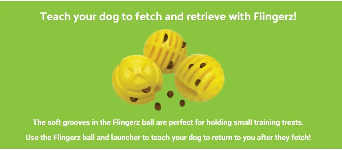 Flingerz Ultimate Fetch Toss & Launch Dog Toy Thrower (Replacement 2 Pack of Balls) - Image 3