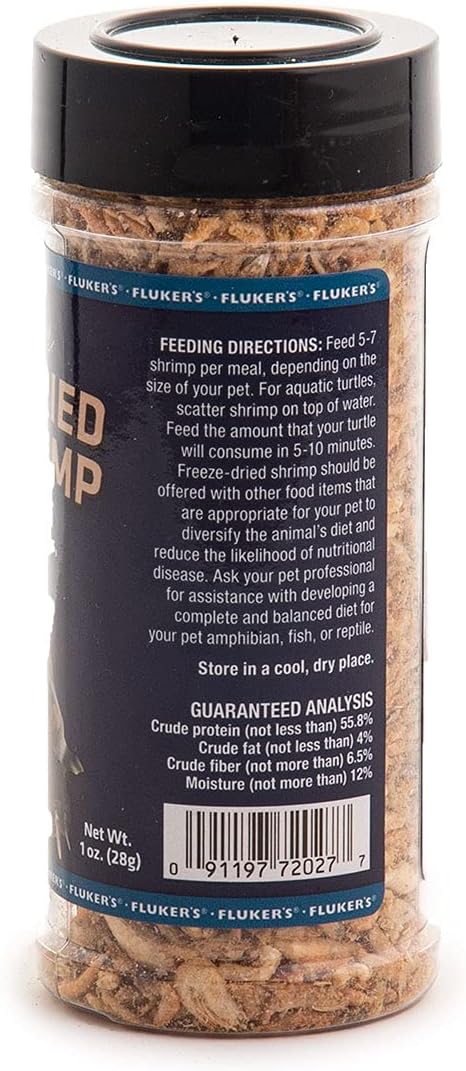 Fluker’s Freeze-Dried Insects - River Shrimp, Turtle Shrimp, Shrimp Turtle Food - Nutrient-Rich Shrimp for Turtles, Reptiles, Birds & Tropical Fish, 1 oz - Image 4