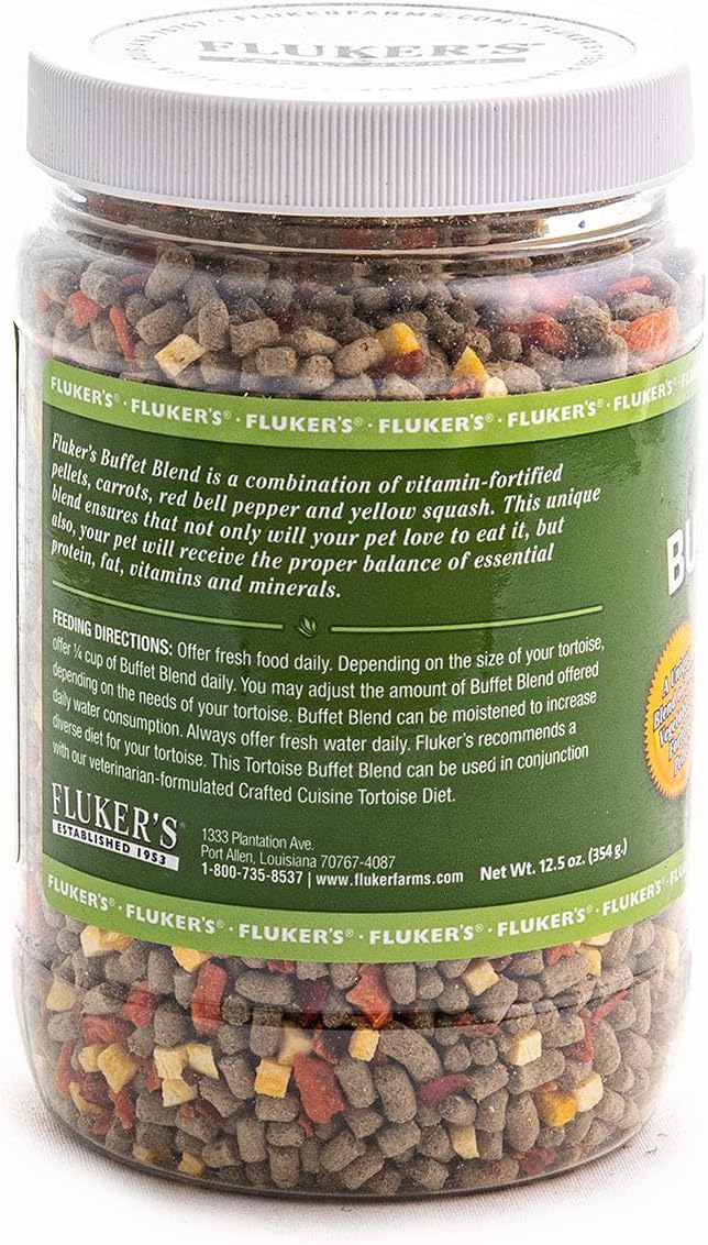 Fluker's Buffet Blend Tortoise Diet, Veggies with Fortified Pellets - Image 3