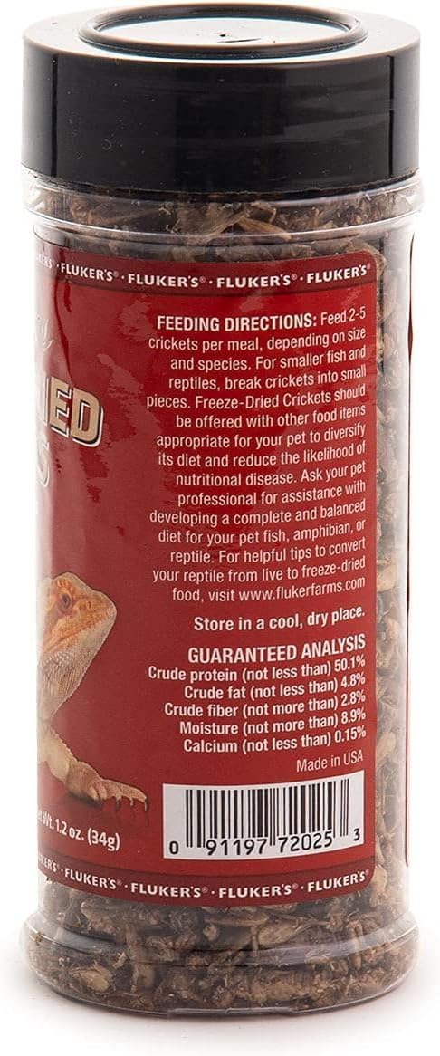 Fluker's Freeze Dried Crickets, Ideal for Reptiles, Birds, and Fish, Packed with Protein and Essential Nutrients, 1.2 oz - Image 3