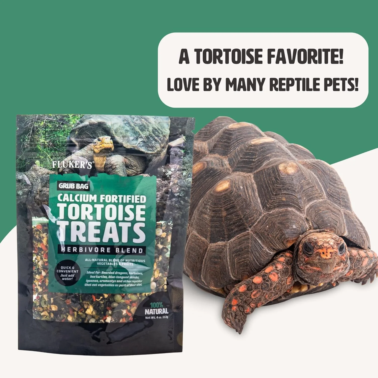 Fluker's Grub Bag Calcium Fortified Tortoise Treats, All Natural Herbivore Blend Fruits and Vegetables, for Tortoise and Herbivore Pets, 4 oz - Image 6