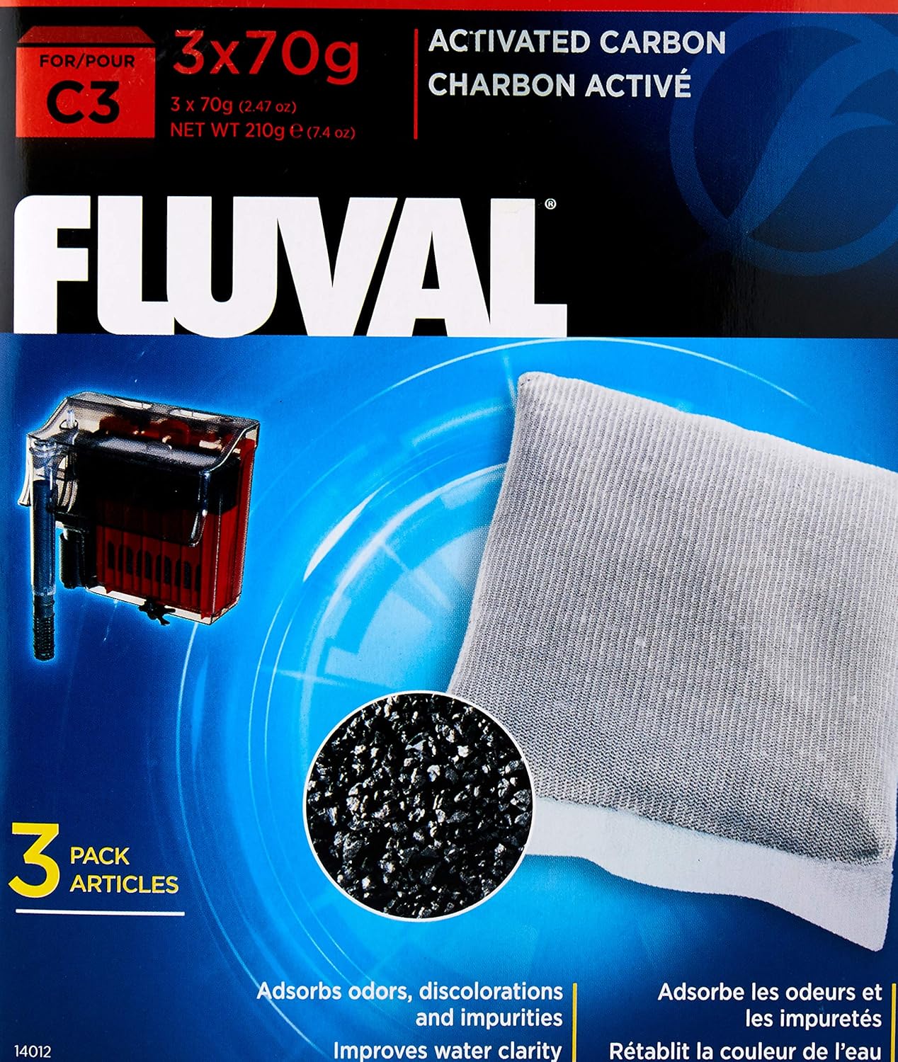 Fluval C3 Carbon - 3-Pack,Black - Image 3