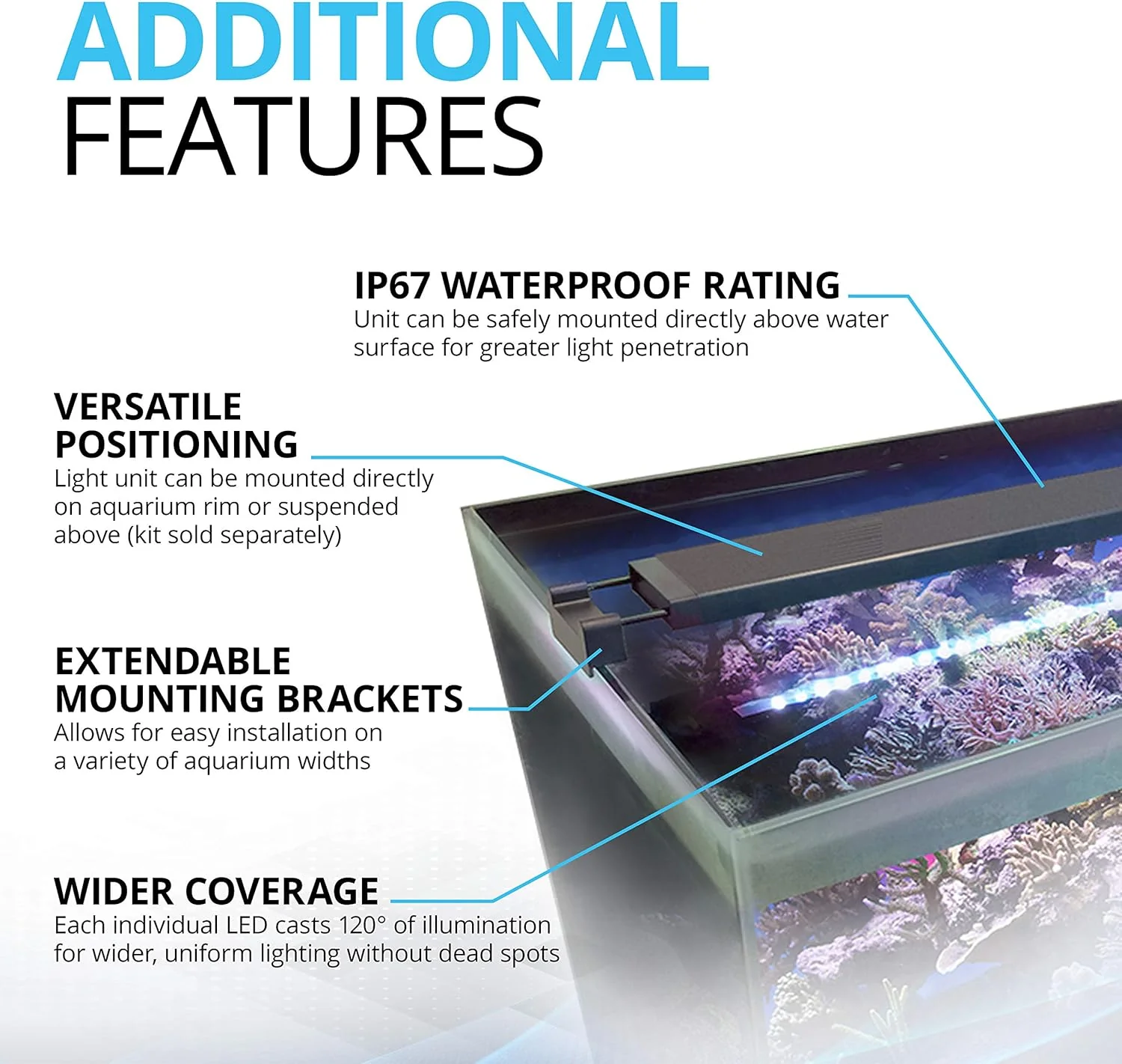 Fluval Sea Marine 3.0 LED Aquarium Lighting for Coral Growth, 22 Watts, 15-24 Inches - Image 6