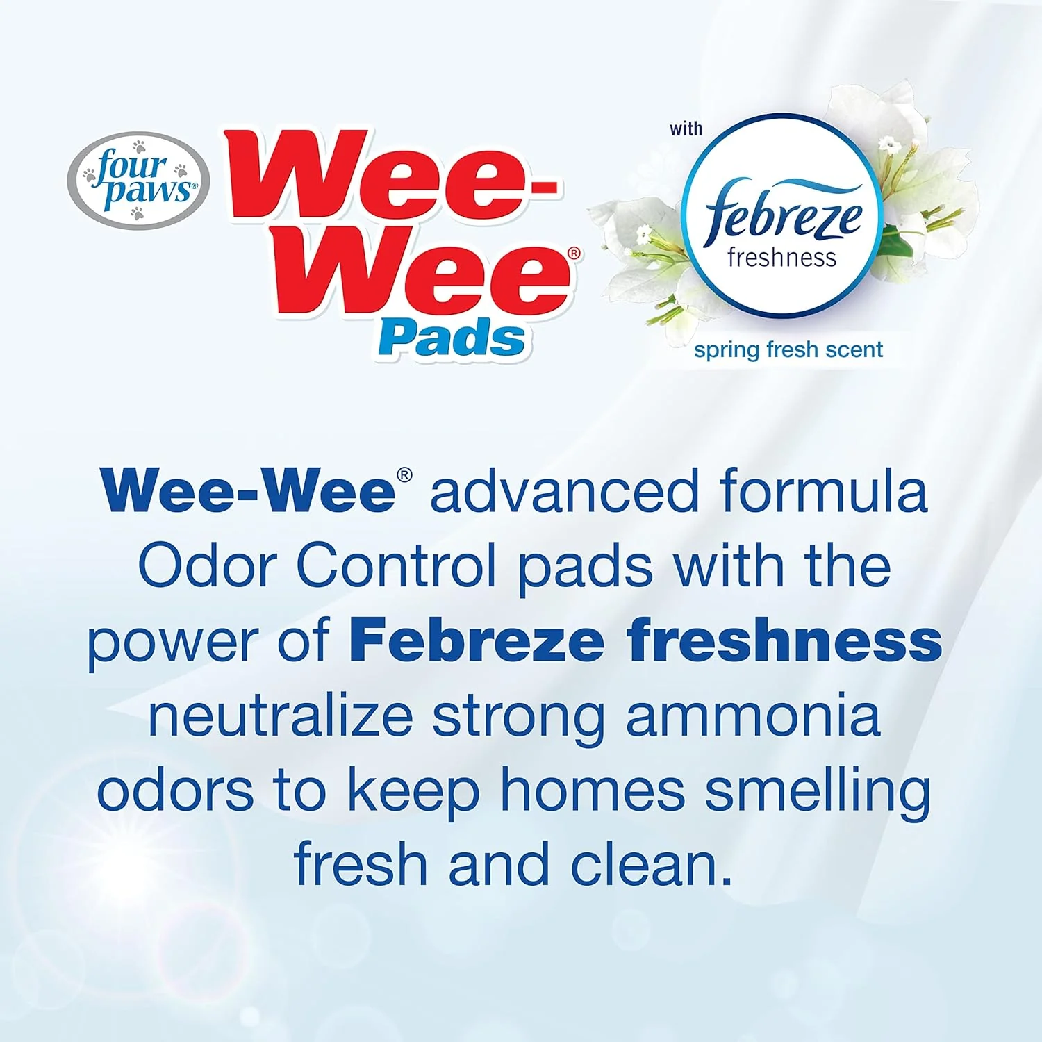 Four Paws Wee-Wee Odor Control with Febreze Freshness Pee Pads for Dogs & Puppies, Leak-Proof Dog Housebreaking Potty Training Floor Protection, Spring Fresh Scent - Image 4