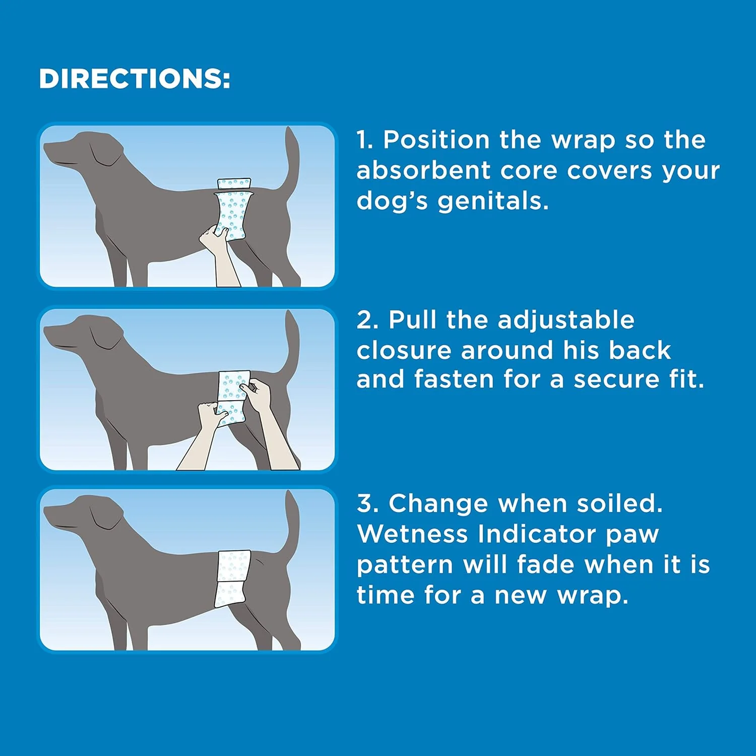 Four Paws Wee-Wee Super Absorbent Disposable Adjustable Dog Potty Training Male Wraps Diapers, Leak-Proof Protection for Puppies and Small Dogs - Image 5