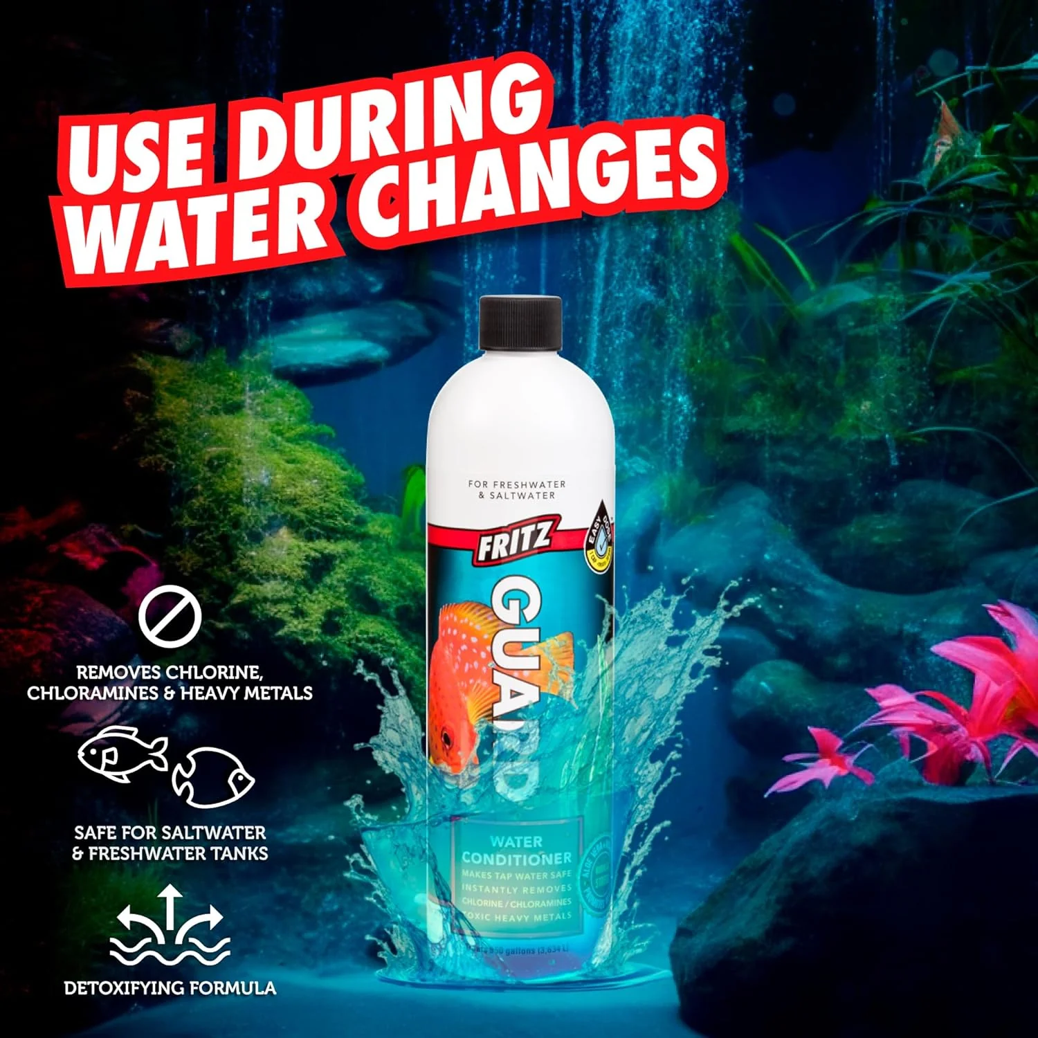 Fritz Aquatics FritzGuard Water Conditioner/Dechlorinator Makes Tap Water Safe for Fresh & Salt Water Aquariums - Image 4