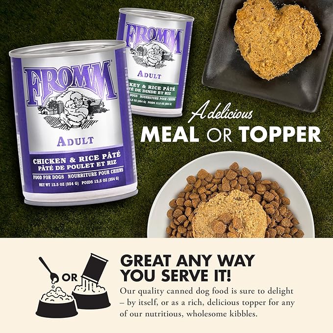 Fromm Classic Adult Chicken & Rice Pate Dog Food - Premium Wet Dog Food - Chicken Recipe - Case of 12 Cans - Image 4
