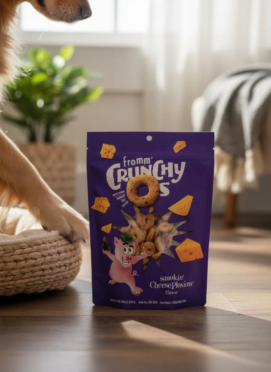 Fromm Crunchy Os Smokin' CheesePlosions Dog Treats - Premium Crunchy Dog Treats - Pork Recipe. - Image 3