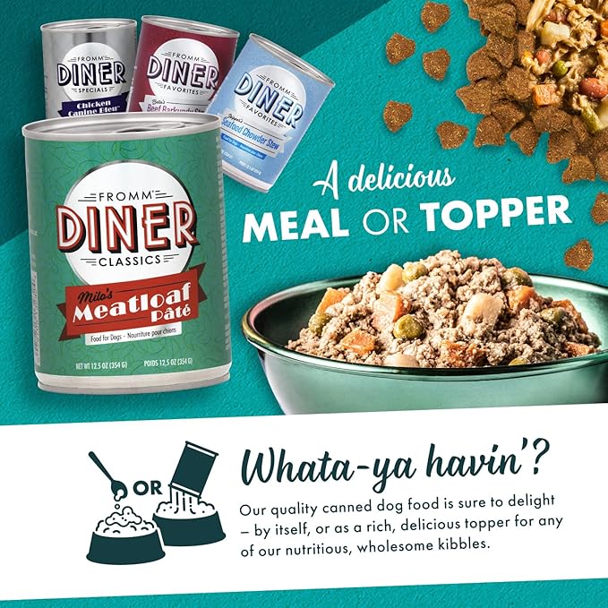 Fromm Diner Classics Milo's Meatloaf Pate Dog Food - Premium Wet Dog Food - Pork Recipe - Case of 12 Cans - Image 4