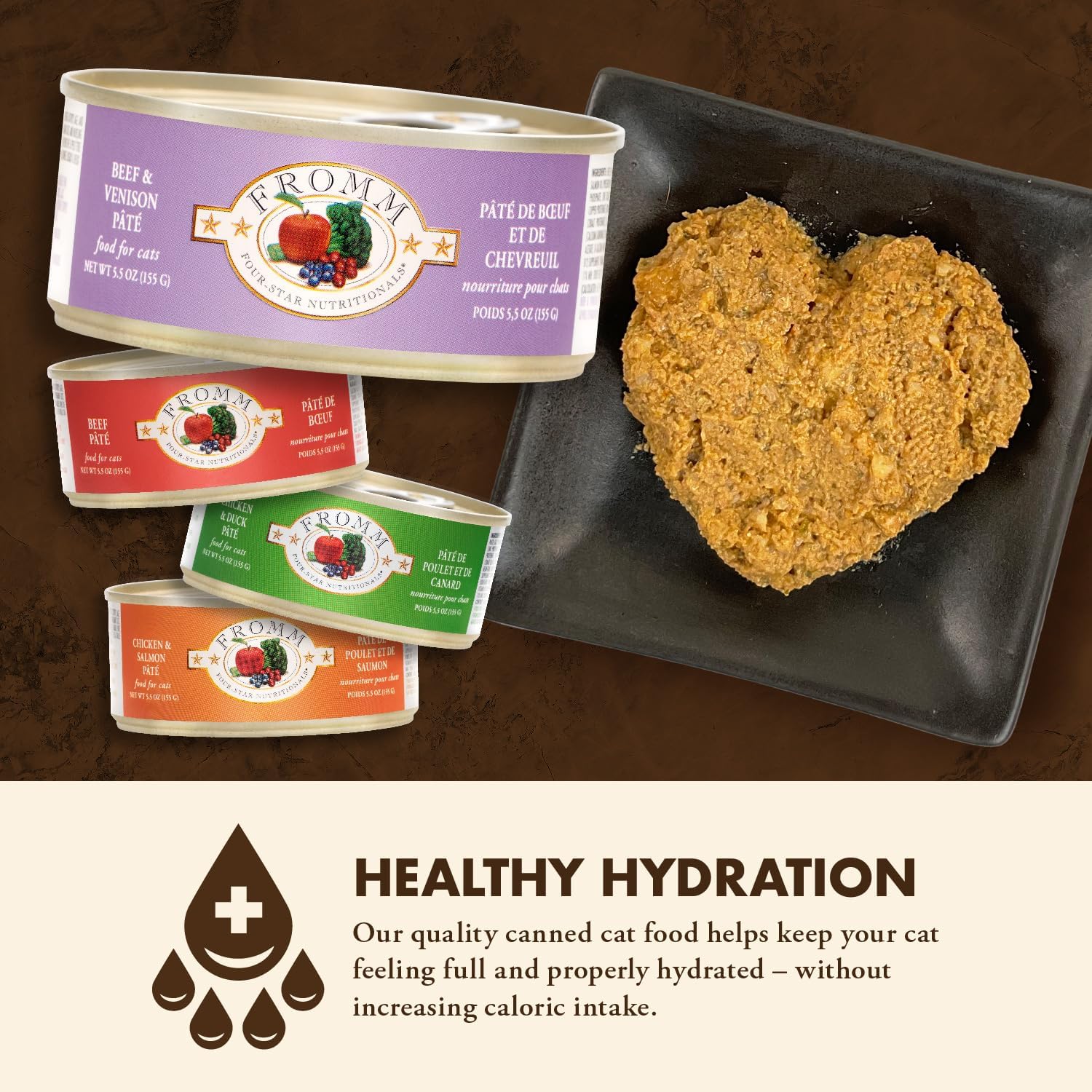 Fromm Four-Star Nutritionals Beef & Venison Pate Cat Food - Premium Wet Cat Food - Beef Recipe - Case of (12) 5.5 oz Cans - Image 2