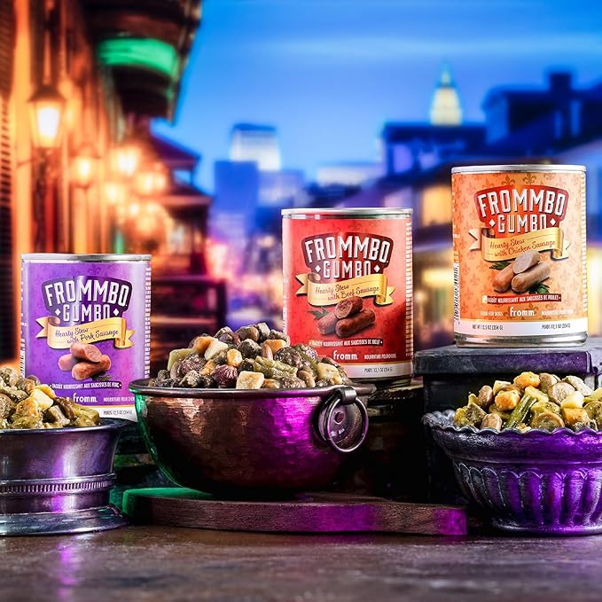 Fromm Frommbo Gumbo Hearty Stew with Pork Sausage Dog Food - Premium Wet Dog Food - Pork Recipe - Case of (12) 12.5 oz Cans - Image 3