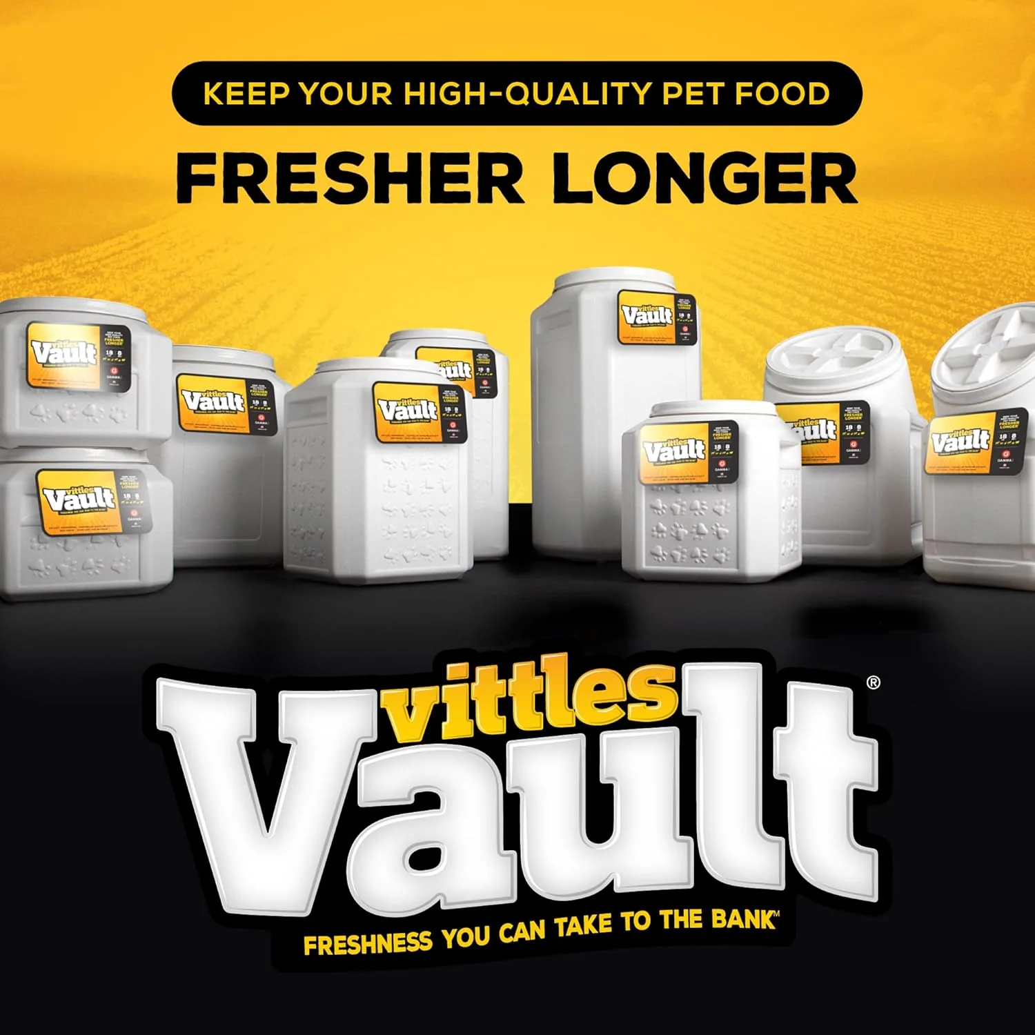 Gamma2 Vittles Vault Pet Food Storage Containers - Sealed Dog and Cat Food Storage Container, Fits up to 25lbs, Made in the USA - [12"L x 13.75"H] - Image 3