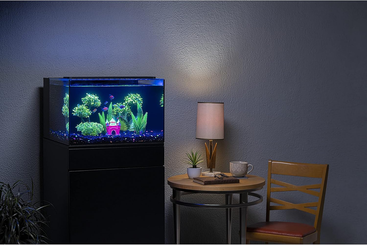 GloFish Java Moss Plant Aquarium Décor, Green Medium, Fluorescent Under Blue LED Light - Image 7